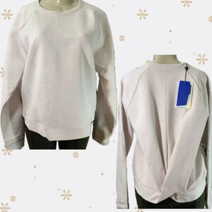 Under Armour L Ocher Beige Logo Script Detail Back Raglan Long Sleeve Sweatshirt